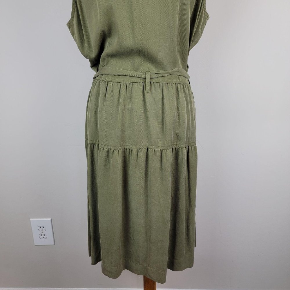 Maison Jules Plus Size Olive Green Utility-Pocket Shirt Dress Size XXL - Picture 8 of 12